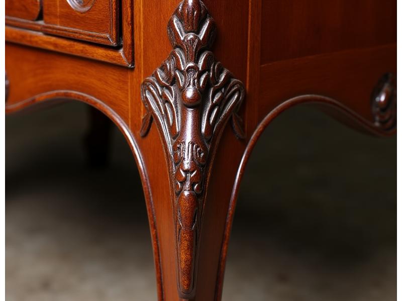 Pieds courbés de la commode Louis XV restaurée