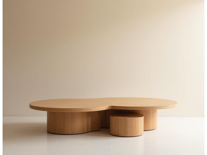 Vue d'ensemble de la table basse sous différents angles